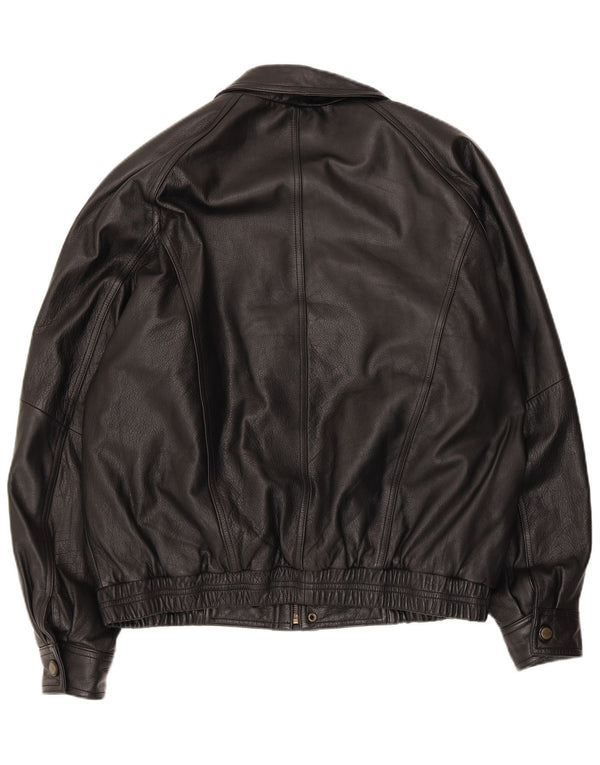 Мужская кожаная куртка Ivy Crew UK 40, большая черная
