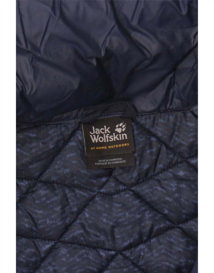 Женская стеганая куртка Jack Wolfskin, Великобритания, маленький размер 8/10, темно-синий, нейлон