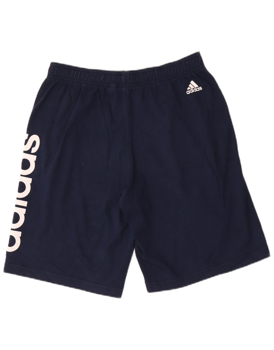 Мужские спортивные шорты Adidas с графикой среднего размера, темно-синие, хлопковые