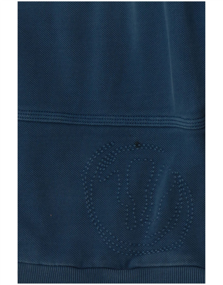 FAT FACE Мужской свитшот с воротником на молнии, джемпер, средний синий хлопок