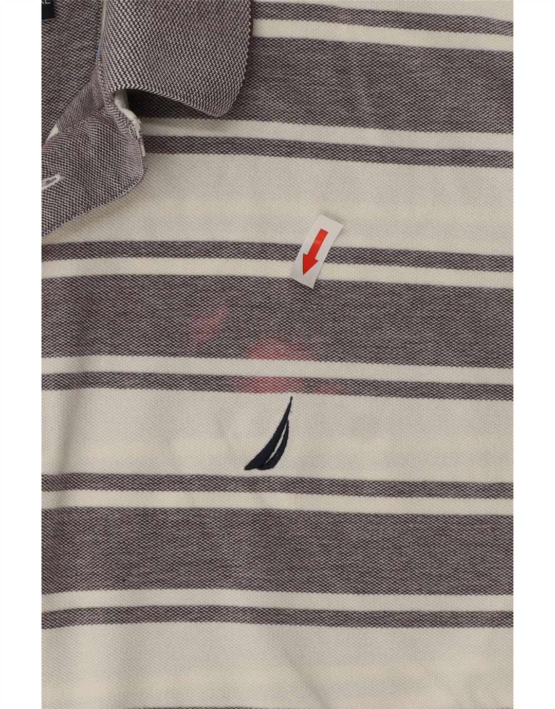 Мужская рубашка-поло NAUTICA 2XL, хлопковая серая полоска