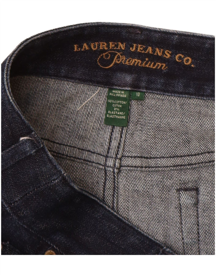 Женская джинсовая юбка Ralph Lauren, размер США 10, большой размер W32, темно-синий хлопок