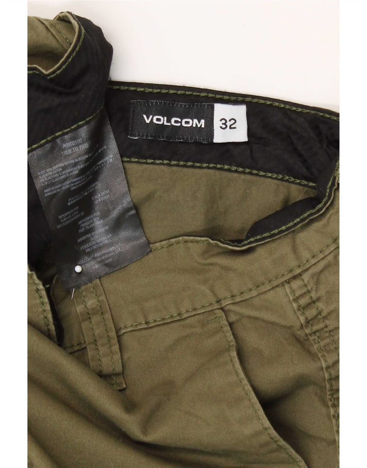 Мужские шорты чинос Volcom W32, хлопок среднего цвета хаки