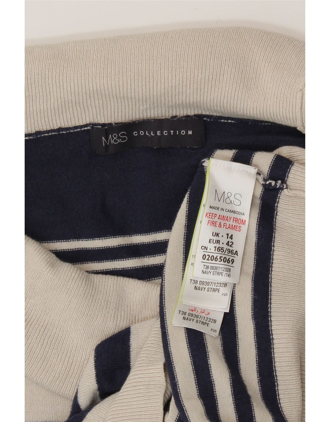 Женский джемпер с высоким воротником Marks & Spencer, Великобритания 14, большой темно-синий