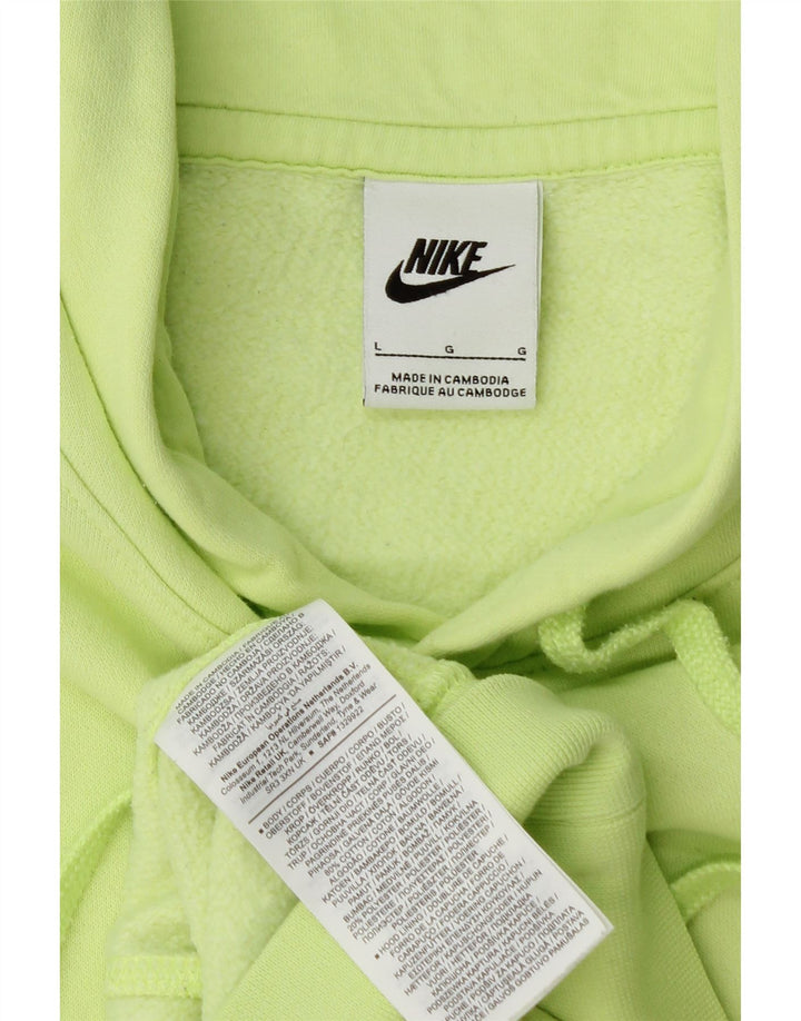 Мужской джемпер с капюшоном Nike, большой зеленый, хлопок