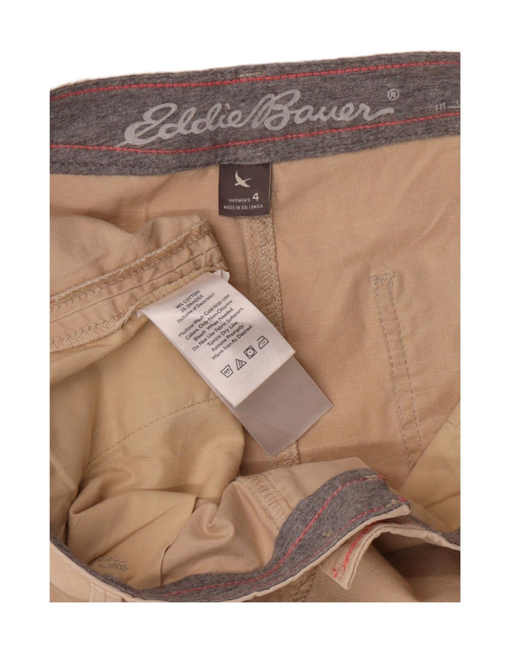 EDDIE BAUER Womens Slightly Curvy Cargo Shorts US 4 Small W28  Beige