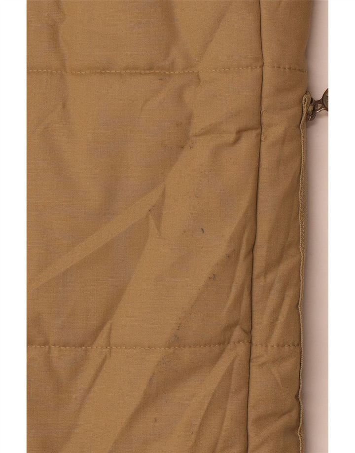 Винтажное мужское стеганое пальто UK 36, маленькое бежевое полиэстер