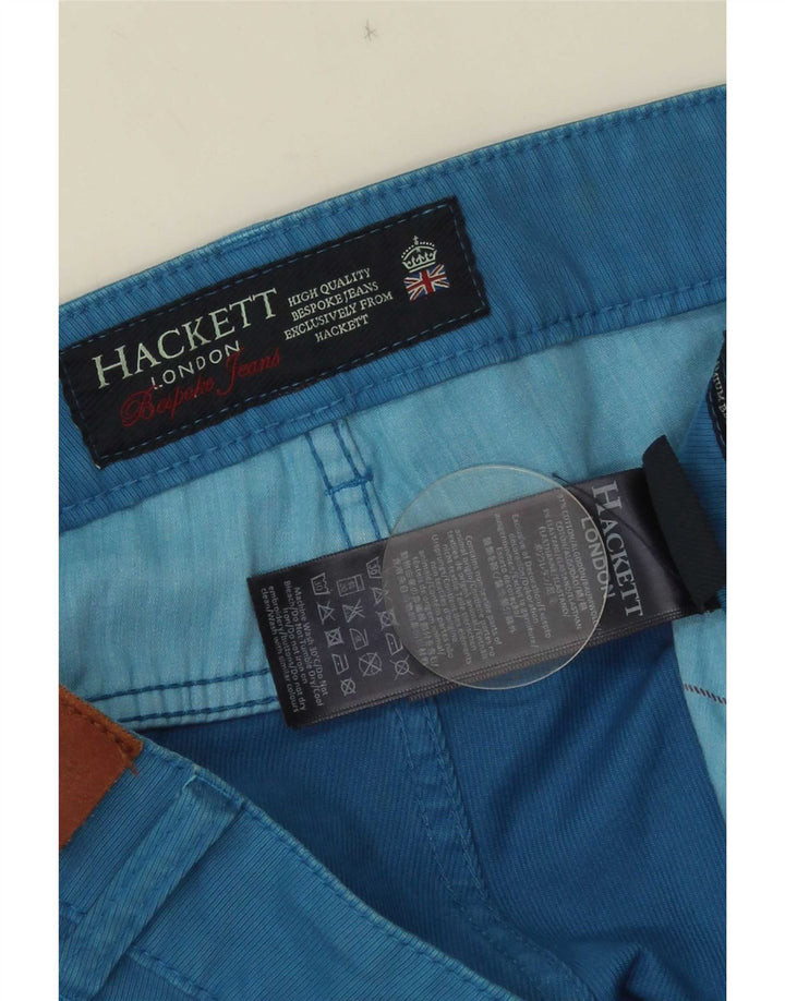 Hackett Мужские прямые повседневные брюки W44 L31 синие, хлопок