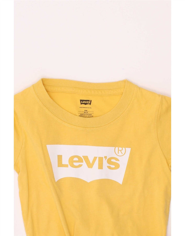 Футболка с рисунком Levi's для мальчиков 2–3 года, желтая