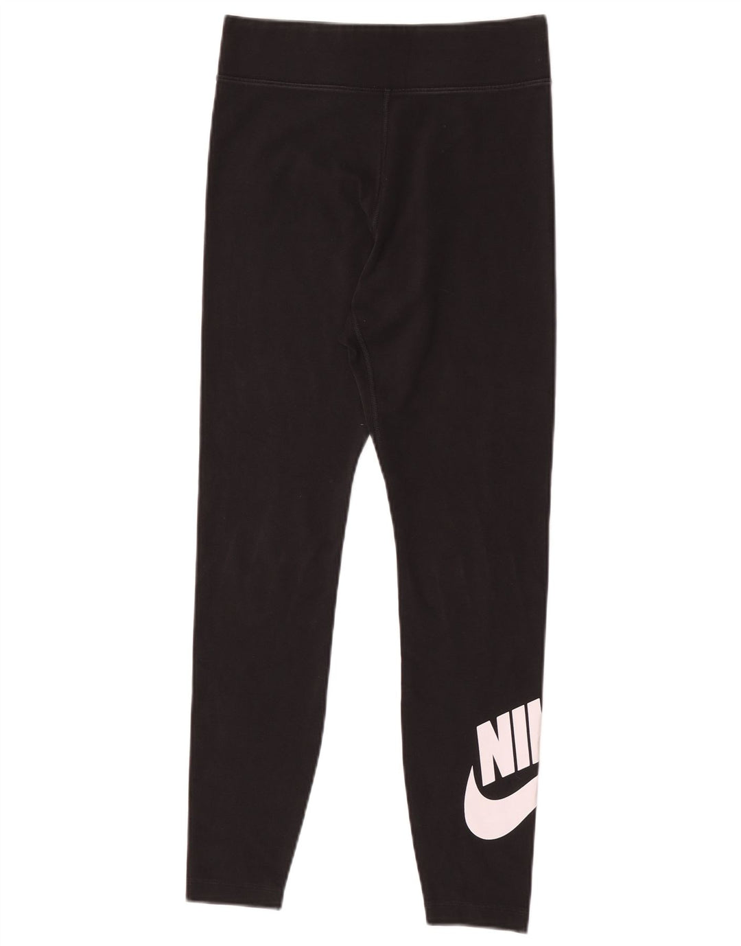 Женские леггинсы с рисунком Nike UK 12, хлопковые, средние, черные