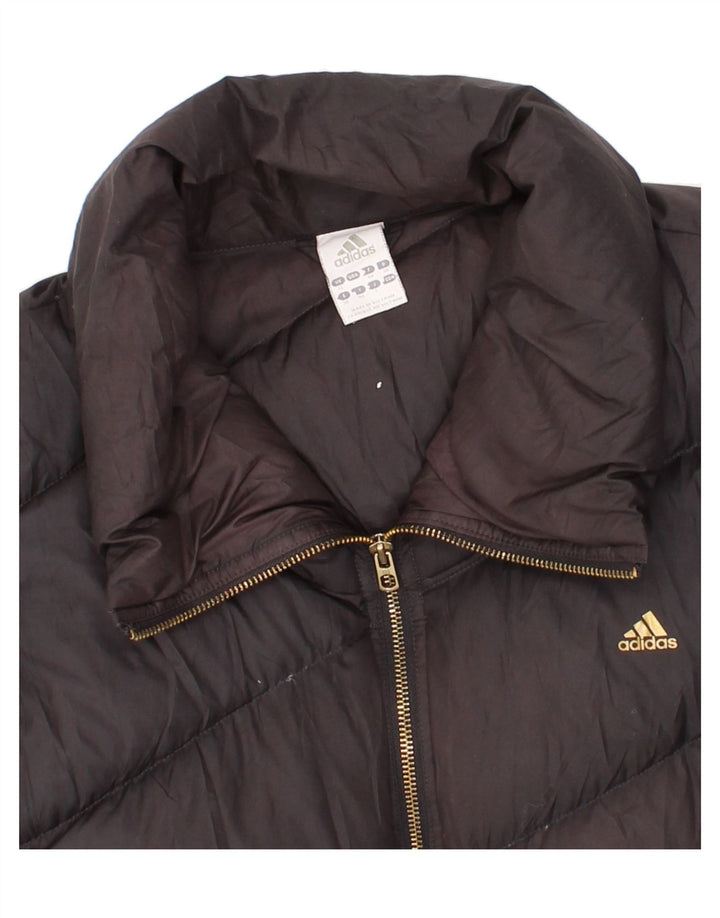 ADIDAS Womens Padded Jacket UK 12 Medium  Black Vintage Adidas and Second-Hand Adidas from Messina Hembry 