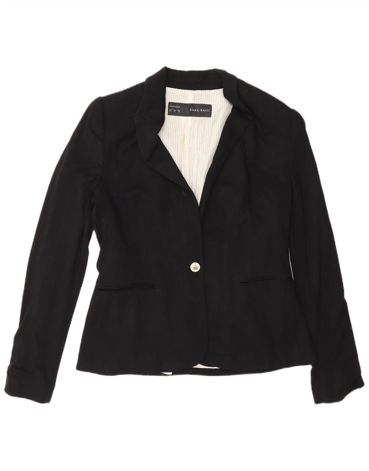 Женский пиджак на 1 пуговице Zara UK 18 XL, черный