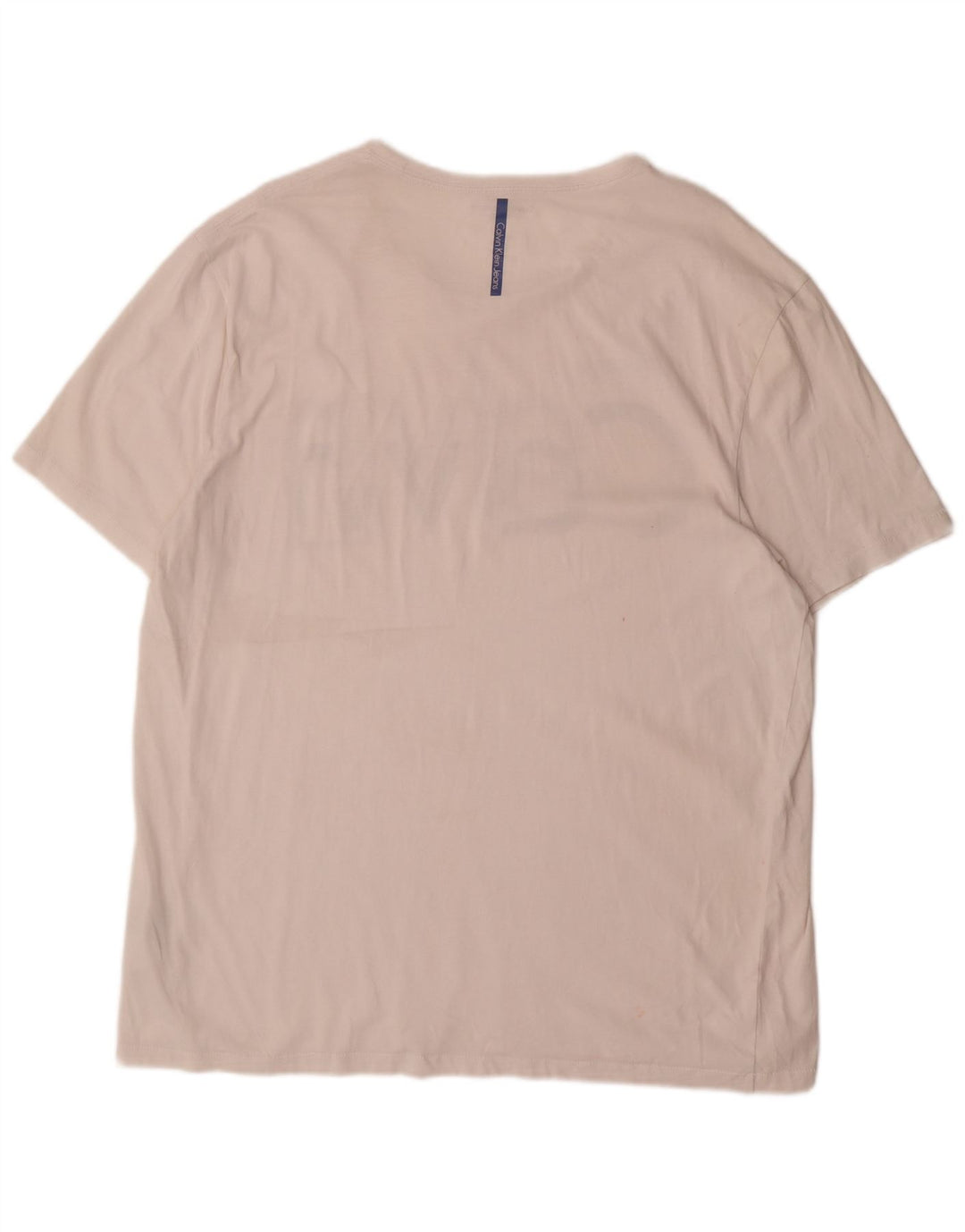 CALVIN KLEIN JEANS Мужская футболка с рисунком Топ 2XL Белый хлопок