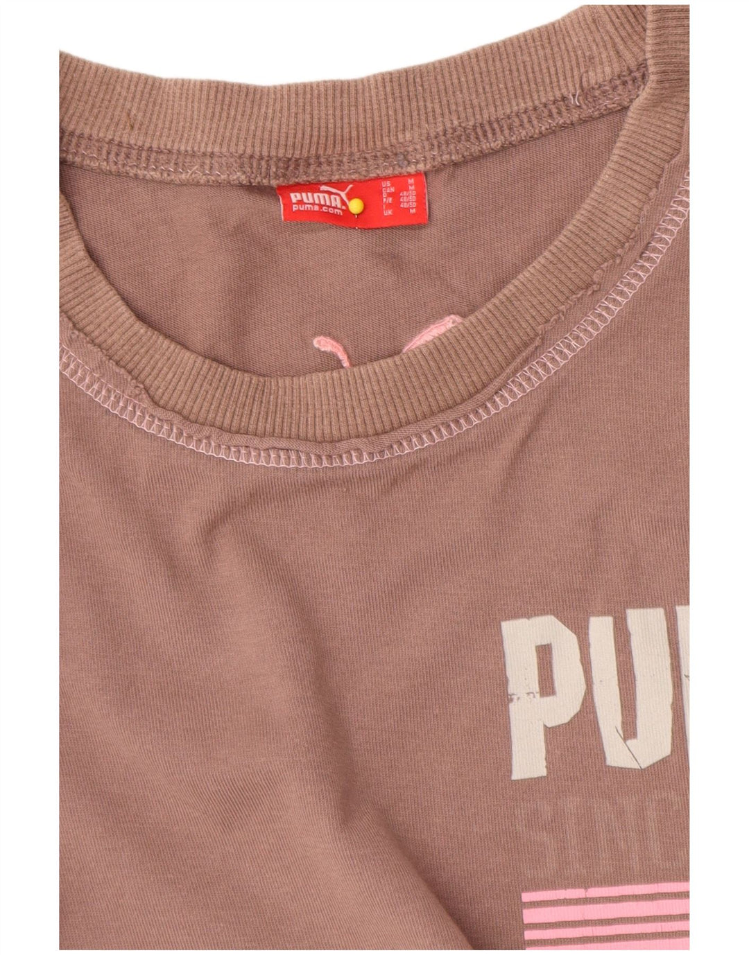Женская футболка с рисунком Puma Top UK 14 Medium Brown