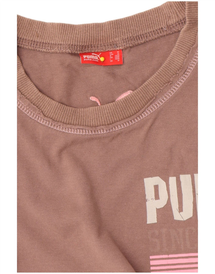 Женская футболка с рисунком Puma Top UK 14 Medium Brown