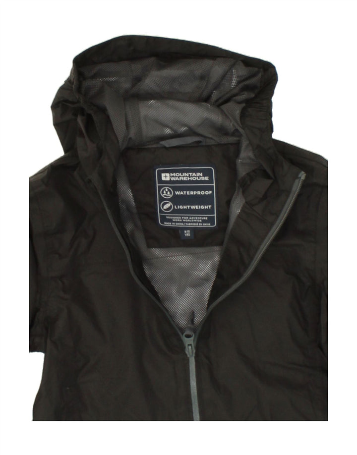 MOUNTAIN WAREHOUSE Boys Hooded Rain Jacket 9-10 Years Grey Nylon Vintage Mountain Warehouse and Second-Hand Mountain Warehouse from Messina Hembry 