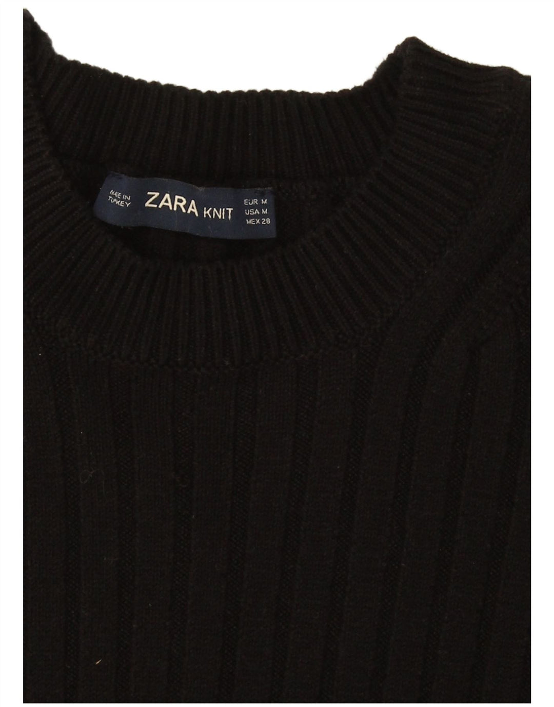 Женское платье-джемпер Zara UK 14, средний черный