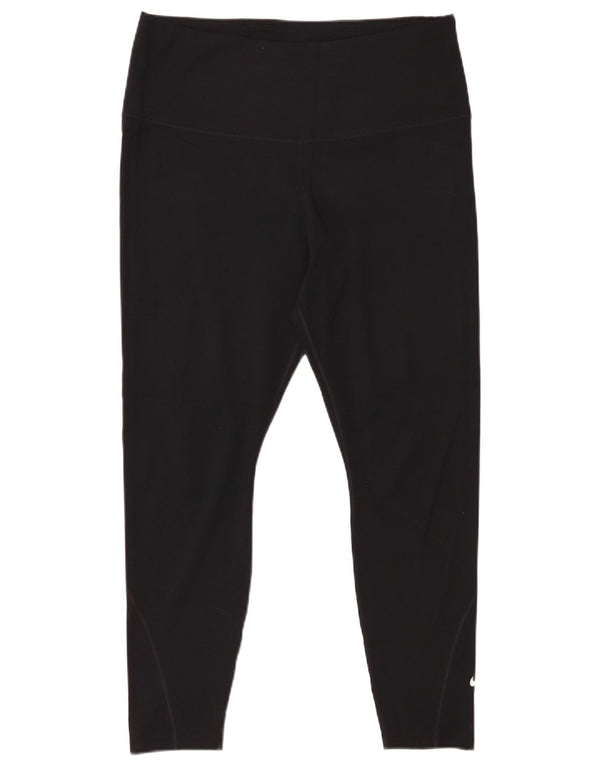 Женские укороченные леггинсы NIKE Dri Fit UK 18 XL, черный полиэстер