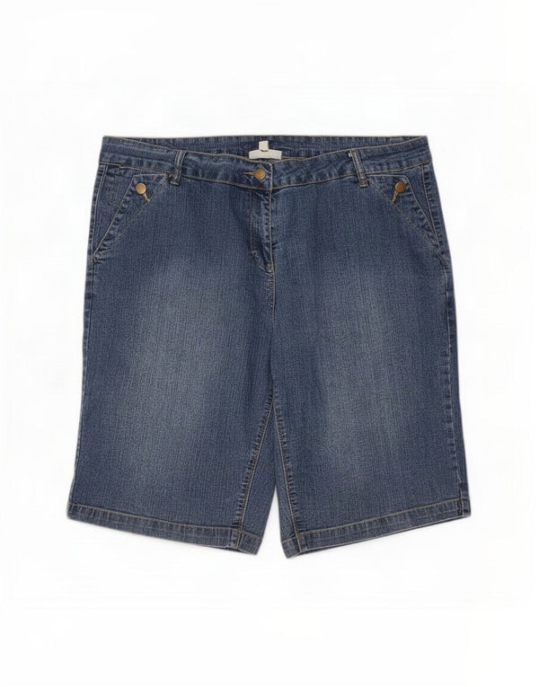 Женские джинсовые шорты Marks & Spencer Autograph UK 20 2XL W40 Синие, хлопок