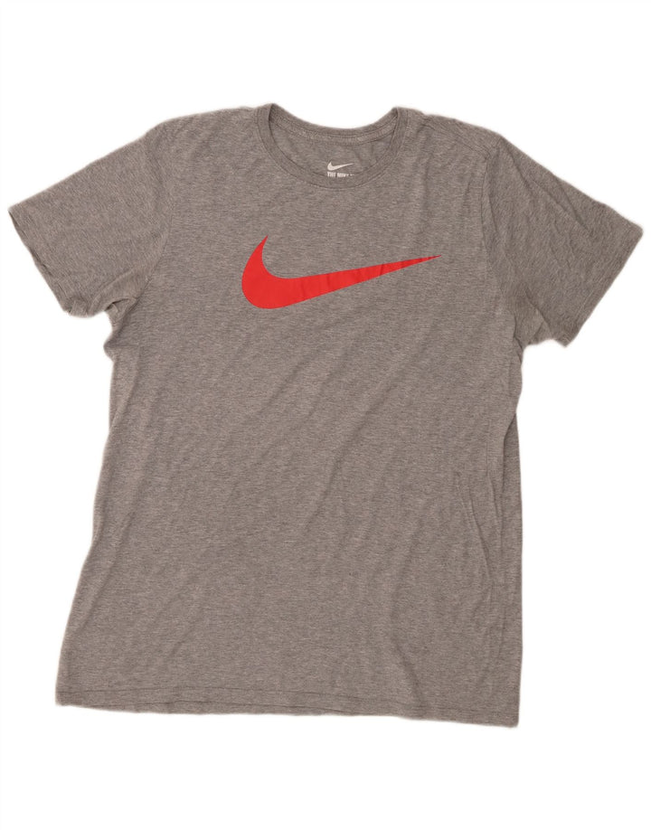 Мужская футболка с графическим принтом Nike Athletic Cut, большая серая