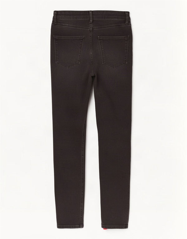 Женские джинсы скинни Zara EU 36 XS W26 L26, черные, хлопок с цветными блоками