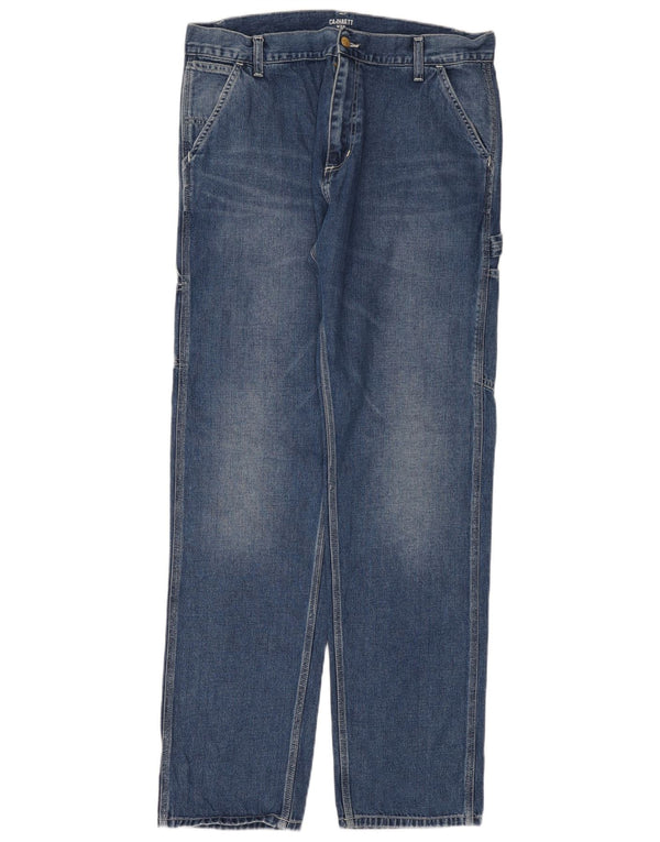 Мужские прямые джинсы Carhartt Wip Cargo W34 L34, синий хлопок