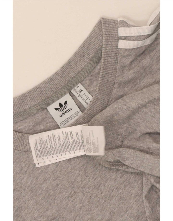 Женская футболка Adidas Top UK 12 Medium Grey Хлопок
