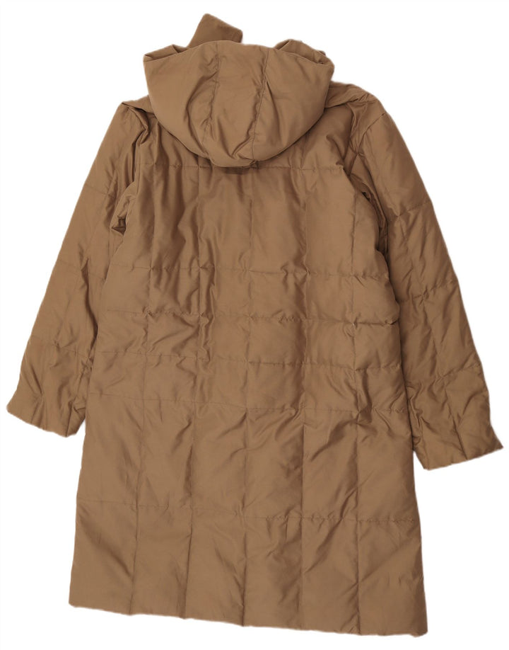 Женское пуховое пальто с капюшоном Sergio Tacchini IT 46, большой, бежевый, полиэстер