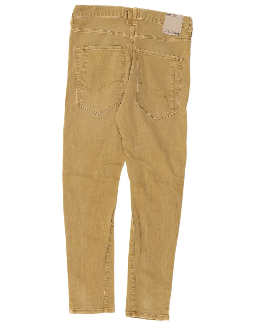 Мужские узкие джинсы Jack & Jones W32 L29, хлопок цвета хаки
