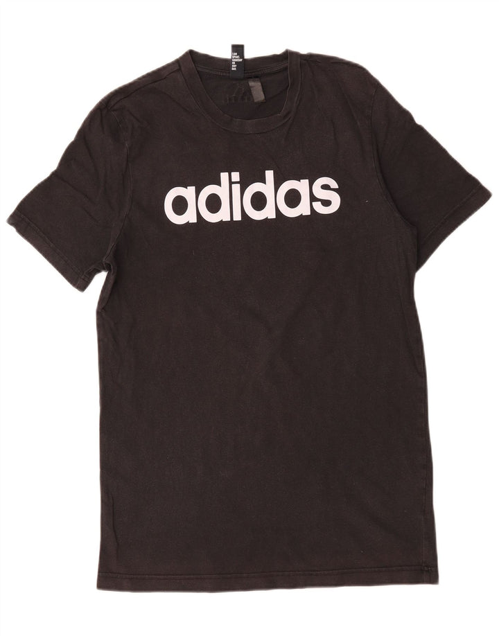 Adidas Мужская футболка с рисунком Топ среднего размера, черный хлопок