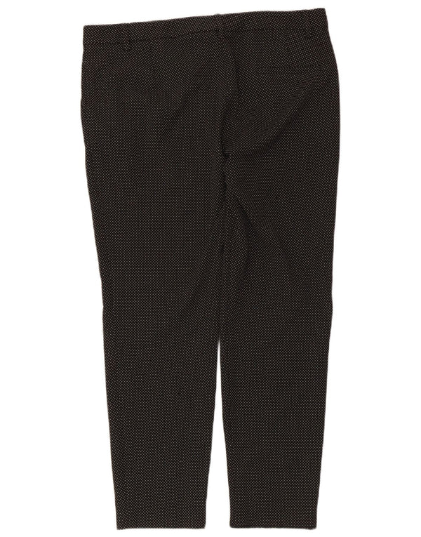 Женские узкие укороченные брюки Zara EU 42 Large W32 L26 Черные пятнистые