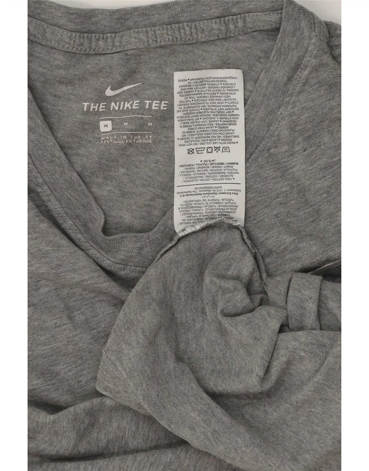 Мужская футболка Nike из хлопка среднего серого цвета с крапинками