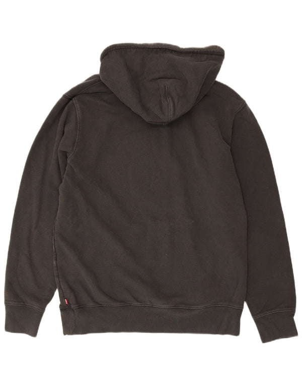 Мужской джемпер с капюшоном Levi's Standard, черный, хлопковый, среднего размера