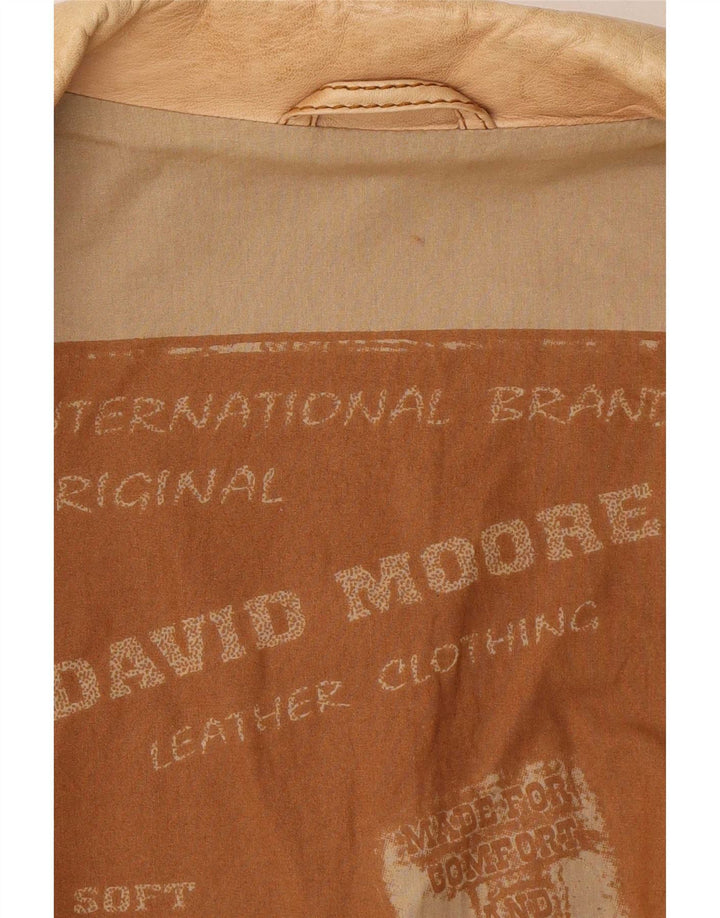 Мужская кожаная куртка David Moore UK 42 XL Brown Classic