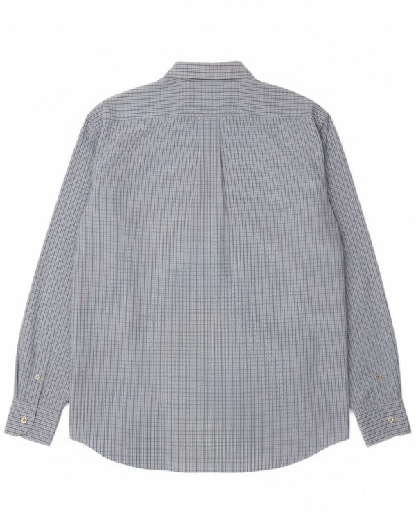 Мужская рубашка стандартного кроя Harmont & Blaine XL, синяя, хлопок в мелкую клетку