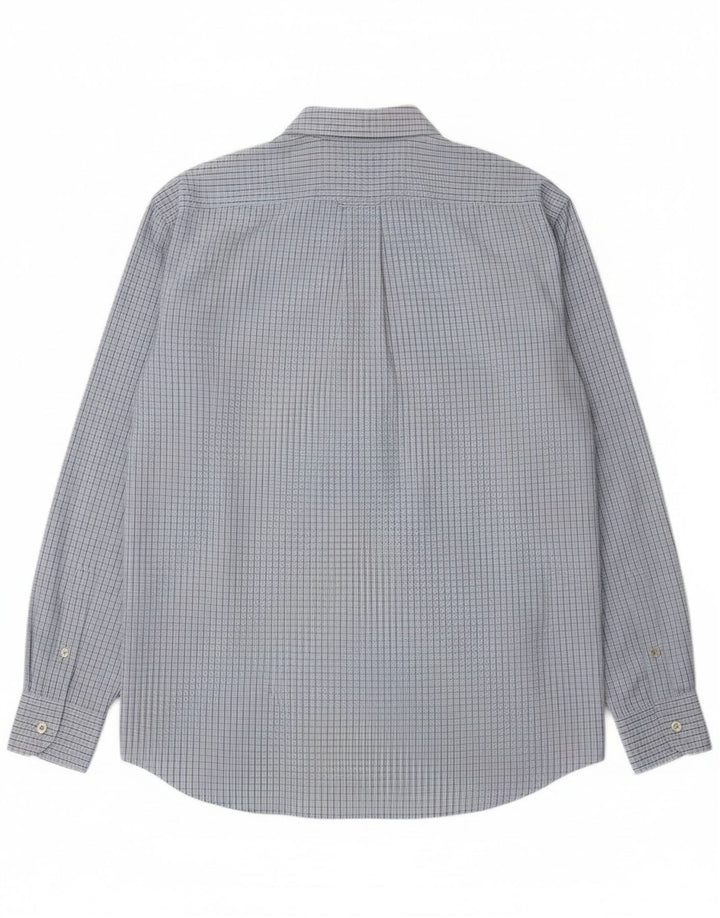 Мужская рубашка стандартного кроя Harmont & Blaine XL, синяя, хлопок в мелкую клетку