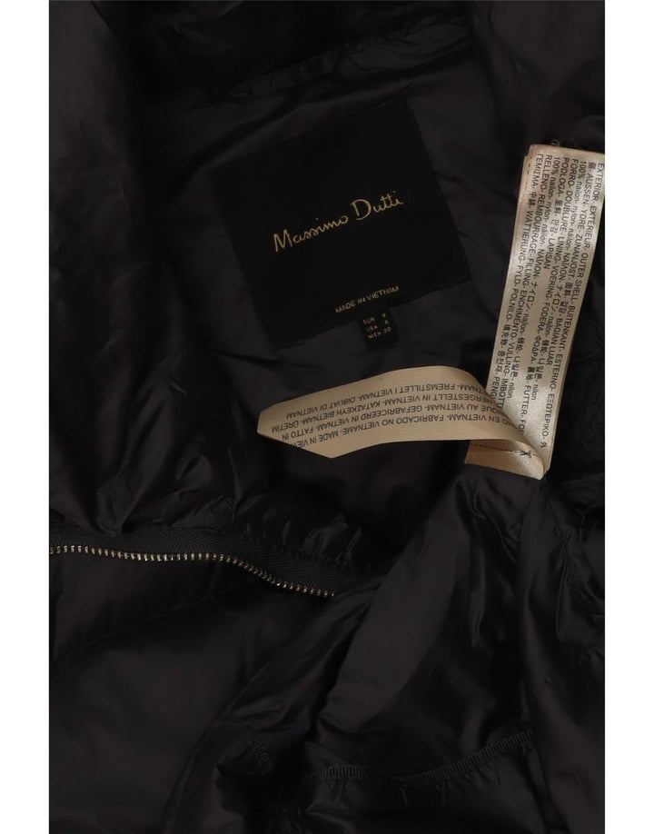 Женская стеганая куртка Massimo Dutti UK 10, маленький темно-синий нейлон