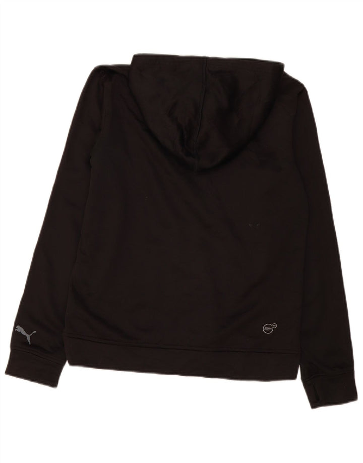 Джемпер с капюшоном Puma для мальчиков с рисунком, 12–13 лет, большой черный полиэстер