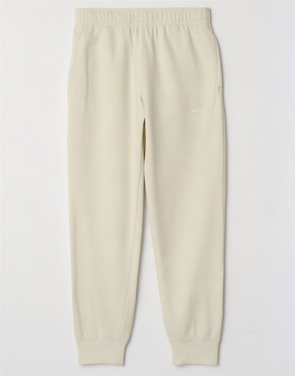 Nike Womens Tracksuit Trousers Joggers UK 10 Small White Cotton