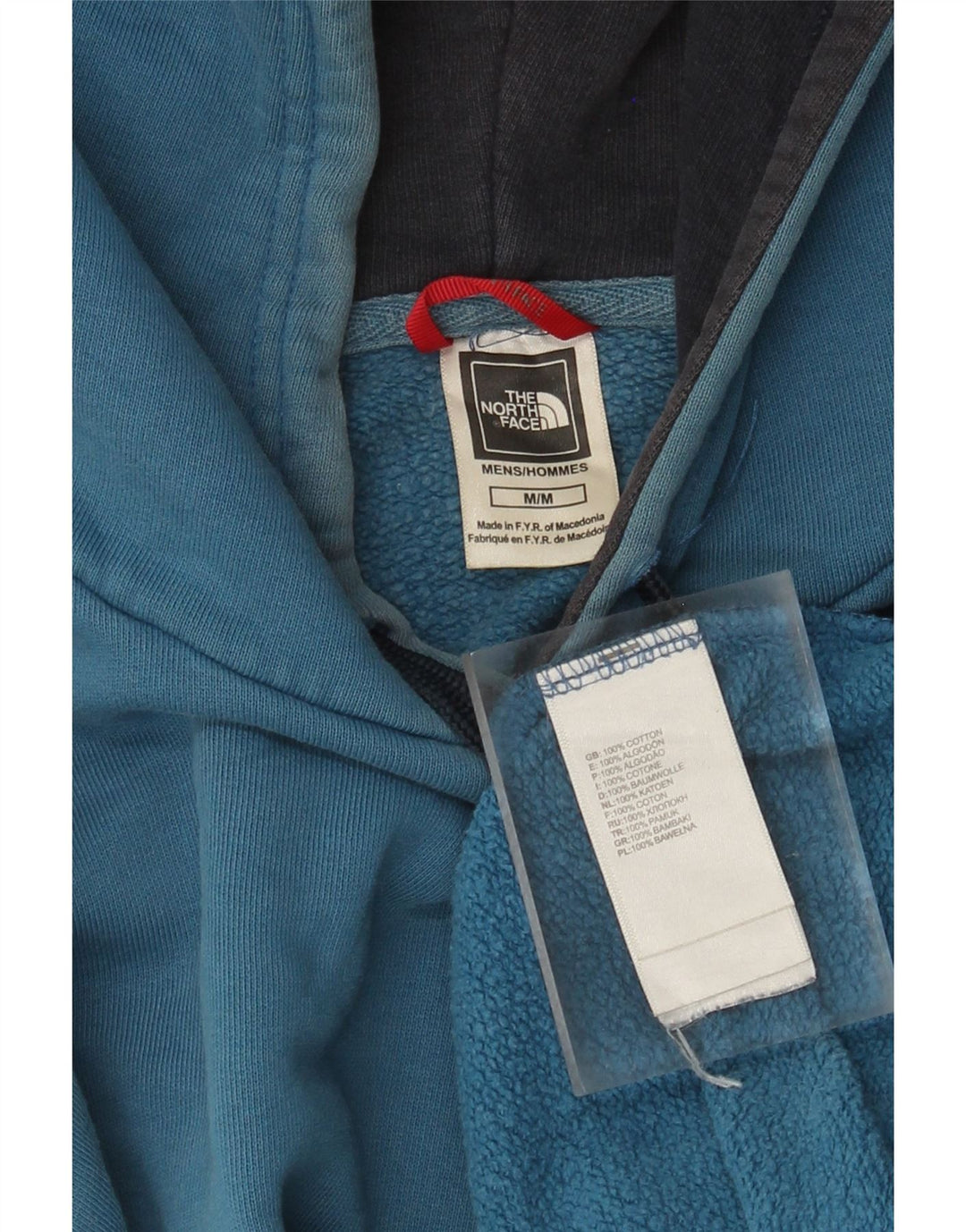 Мужской джемпер с капюшоном The North Face, хлопок, средний синий цвет