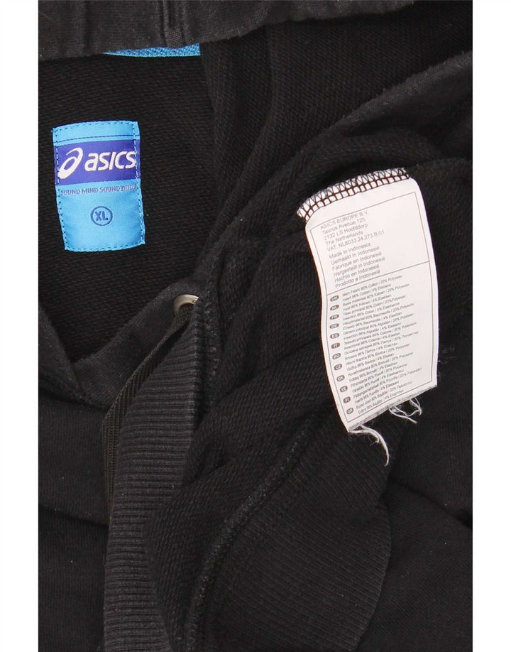 Мужская толстовка с капюшоном Asics XL, черный хлопок