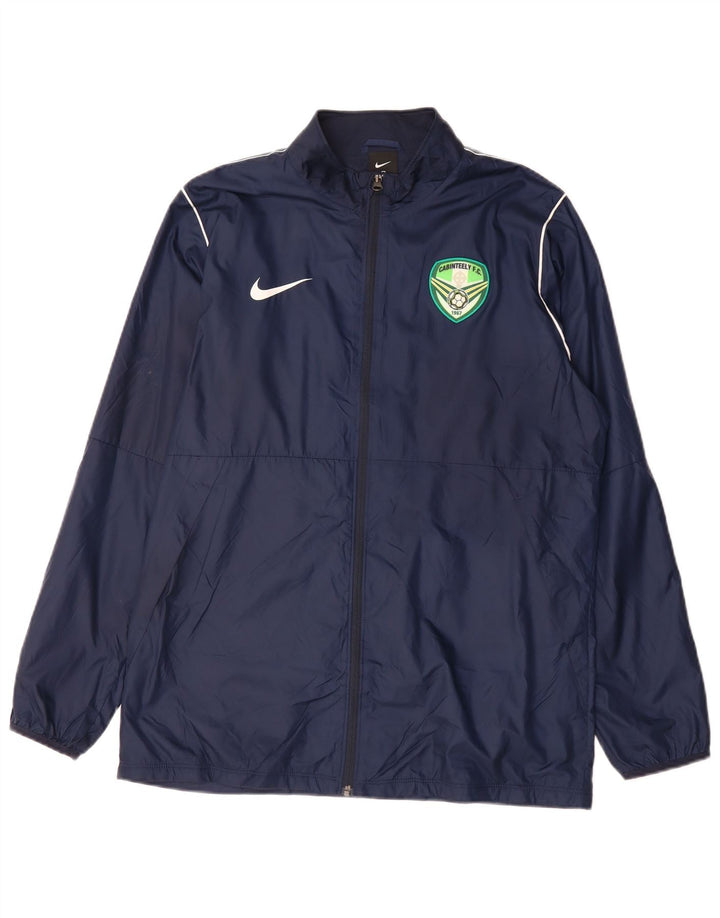 Мужская дождевик с рисунком NIKE UK 40, большой размер, темно-синий, полиэстер