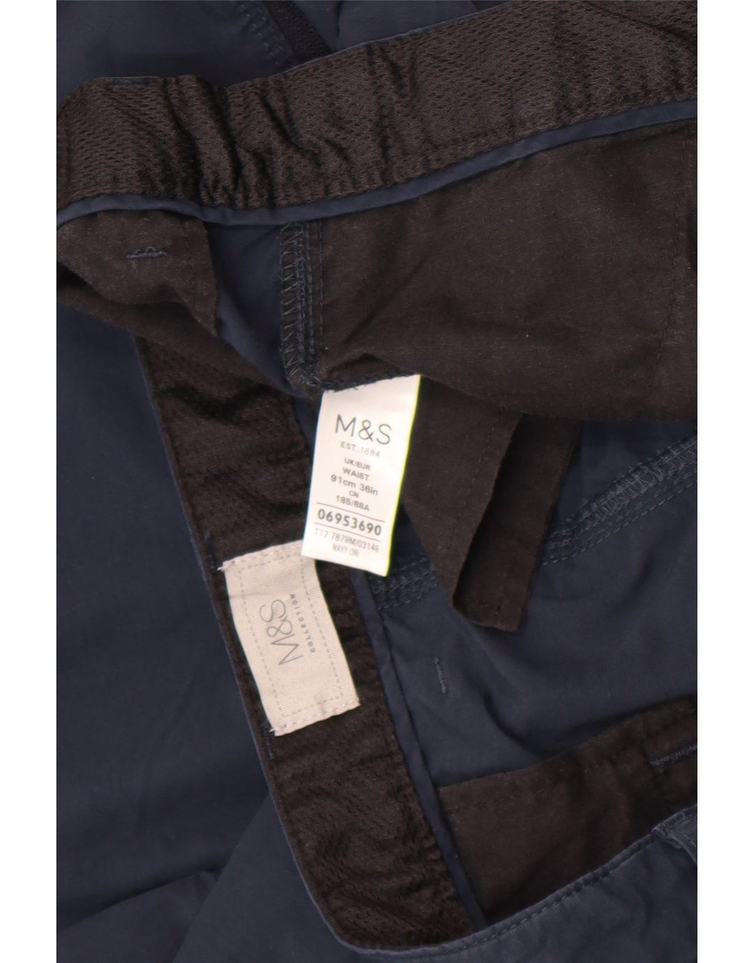 Мужские шорты-карго Marks & Spencer W36, большие, темно-синие, хлопковые