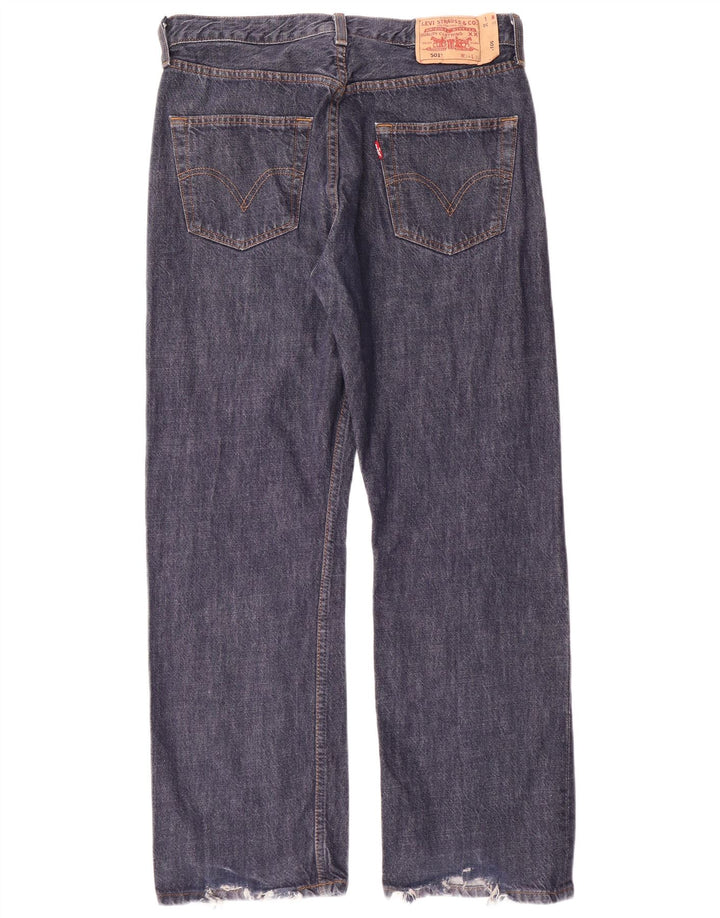 Мужские прямые джинсы LEVI'S 501 W34 L30 темно-синие, хлопок