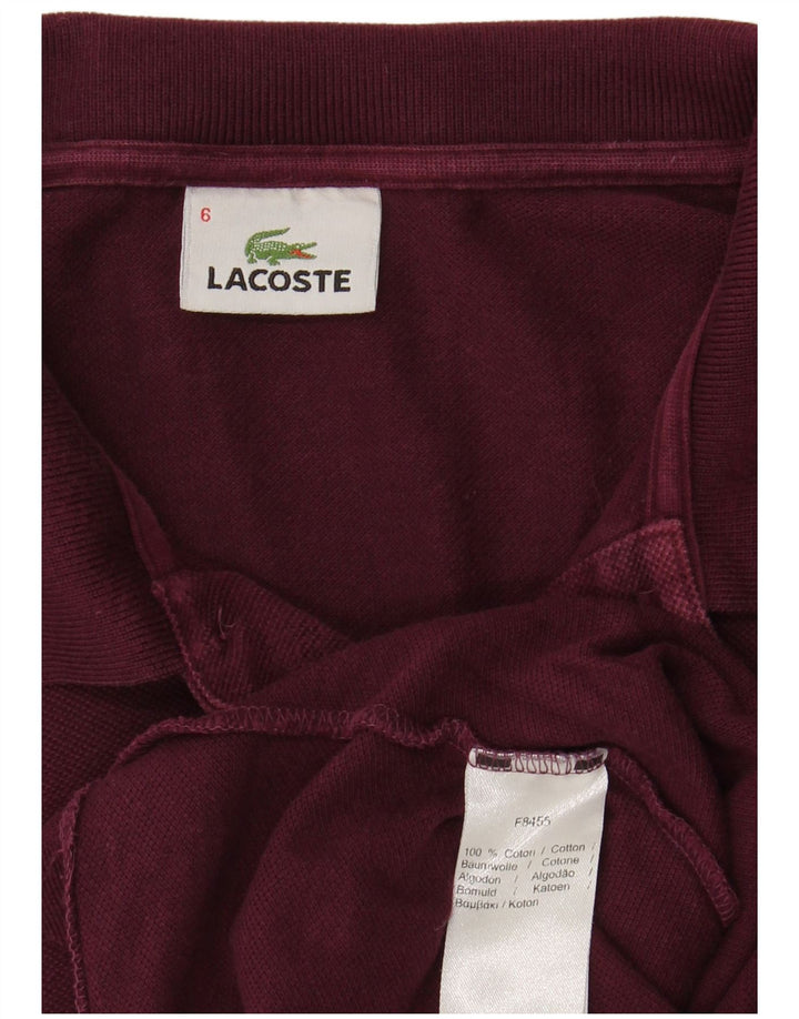 Мужская рубашка-поло LACOSTE, размер 6 XL, темно-бордовый хлопок
