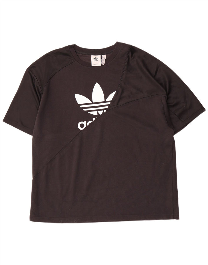 Мужская футболка Adidas с рисунком, большой черный полиэстер
