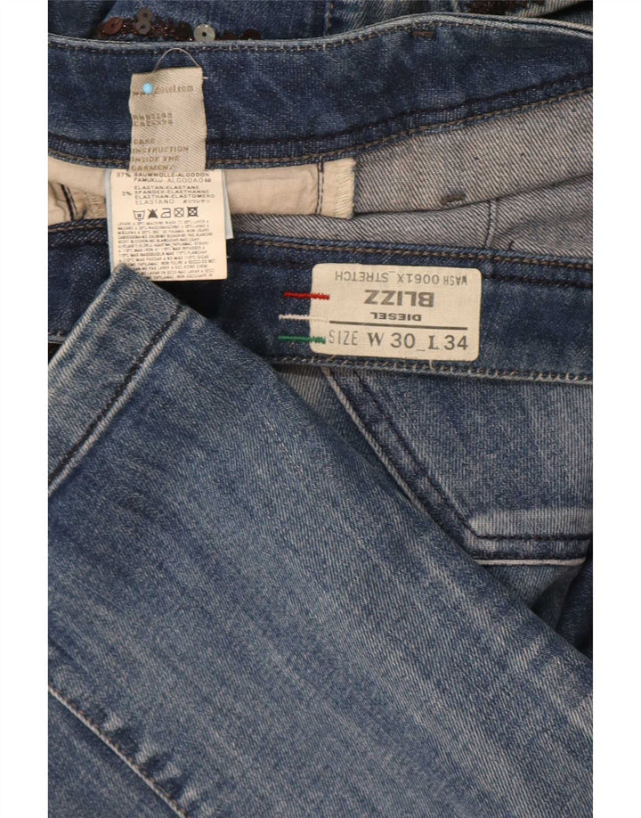 Женские узкие джинсы Diesel Blizz W30 L34, синие, хлопок
