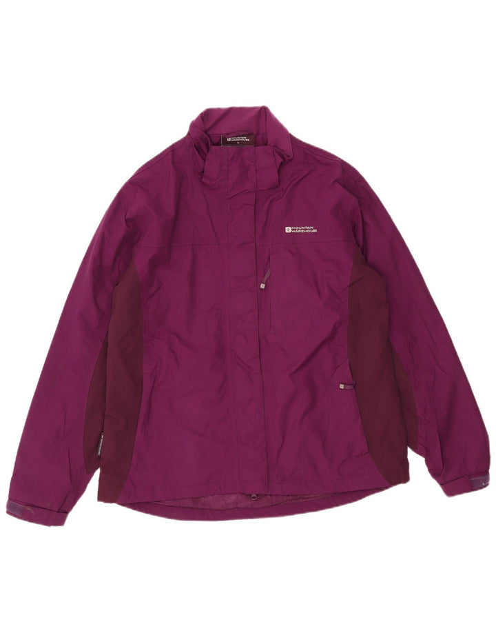 Женская дождевик Mountain Warehouse UK 16, нейлон большого размера фиолетового цвета с цветными блоками