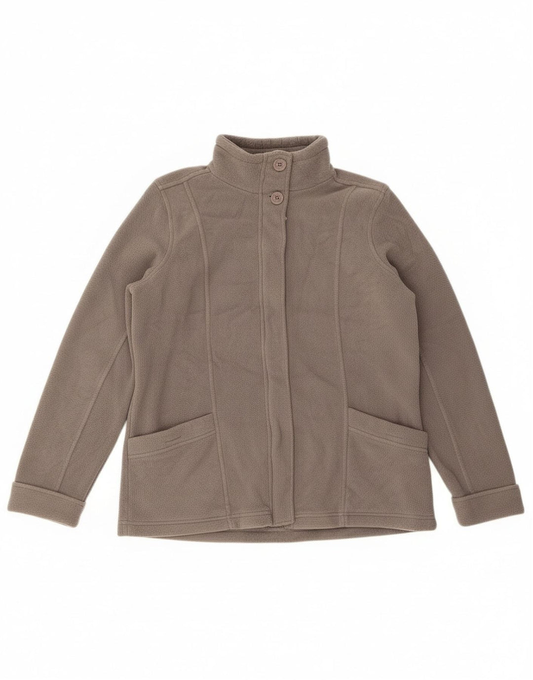 Женская флисовая куртка оверсайз Marks & Spencer UK 12, средний серый полиэстер