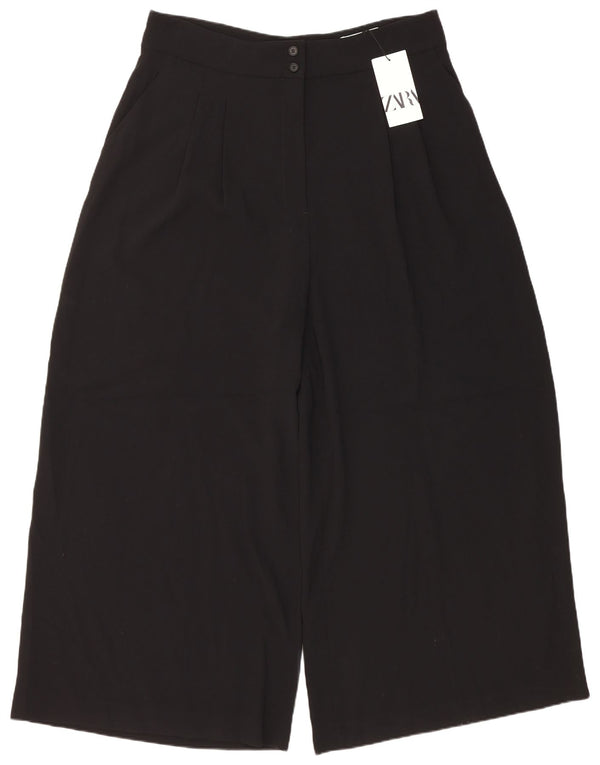 Женские укороченные брюки Zara 2XL W34 L28, черный полиэстер
